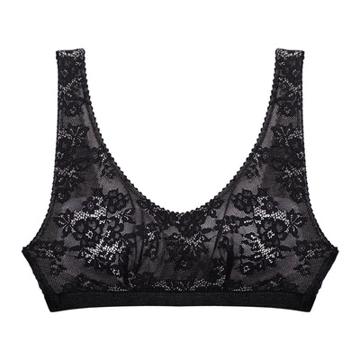 Underprotection bra in the color black made from recycled materials 