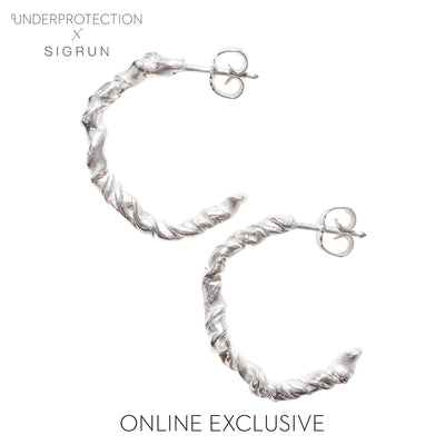 BORN BY THE SEA BIG HOOPS SILVER